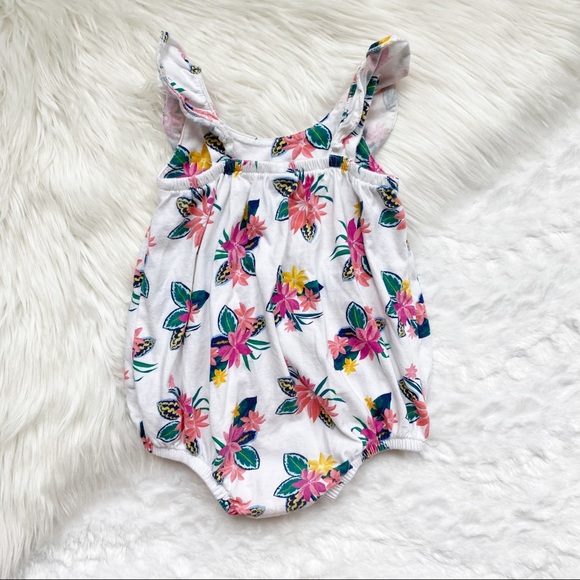 •3/$12• Old Navy Floral Ruffle Bodysuit - Picture 2 of 3